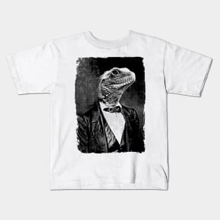 Lizard Person Portrait Kids T-Shirt